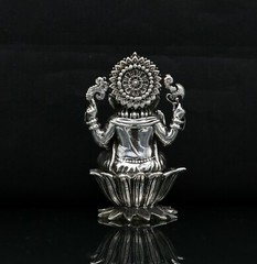 925 sterling silver Gorgeous Lord Ganesha statue, figurine, puja article su213