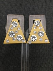 1960 SHARRA PAGANO High End lucite resin clear crystals geometric clip earnings