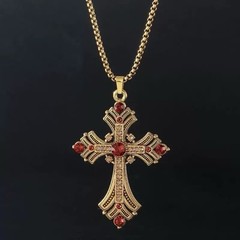 Large Vintage Gothic Cross Necklace