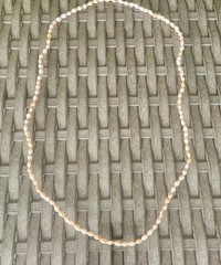 Vintage Natural Shell Bead Necklace Strand Approx 20″ Layering Coastal Boho Chic