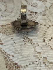 Vintage Mabe Pearl Ring~Marked VB~Volmer Bahner~Sterling ~Size 7.75