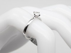 New $4350 .55ct Si1 H IDEAL CUT Hearts on Fire 18k White Gold Wedding Ring