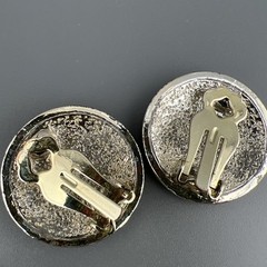 Vintage Art Deco Clip Earrings Lot of 3 Silver Tone Cut Steel Western Germany