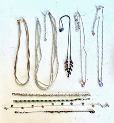 Lot of 9 Vintage Avon Necklaces, Bracelets & Anklet, Some Adjustable