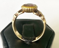 Antique 15k Georgian Yellow Gold Amethyst Ring