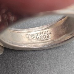 Vintage Rogers Bros Silver Plated Spoon Ring Size 10 Floral Scroll Band Upcycled