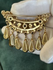 Vtg Juliana D&E 4704 Aurora Borealis Rhinestone Brooch And Clip Earrings Set