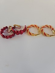 Avon Clip Earrings With Drop Heart Brooch