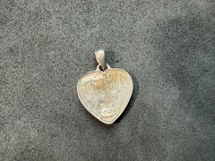 1.57g Vintage Sterling Silver 925 Heart American Flag Stars Stripes Pendant M