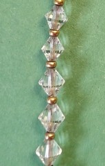 Vintage Faceted CLEAR CRYSTALS & GOLD TONE Beaded Chain Necklace