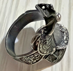 Sterling Silver Saddle Ring Cowboy Horse Western Country Men SIZE 13 FREE-SHIP