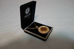 Regal Gems Pendant Medallion 1907 Indian Head Penny 2.25 Carat Man Made Diamonds