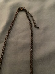 Vintage 16” To 18” Necklace Gold Tone Chain With Clear & Gold Beads