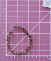 Gold Twisted Wire Hoop Single Earring – Singleton -8