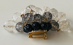 Vintage West Germany Bead Jewelry Waterfall Cluster Cascading Brooch Pin