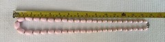 Vintage Necklace 1970’s Pink Lucite Beads, Graduated, Gold-toned Spacers 29 In
