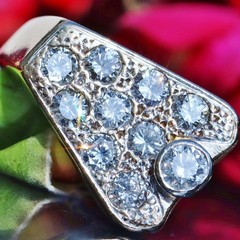 14k yellow gold ring 2.50ct diamond sz 10.5 vintage handmade 10.25gr N3070G