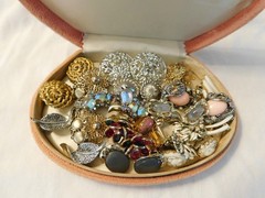Vintage Earrings Large Lot WEISS CORO COVENTRY MONET Rhinestones 16 Pairs