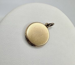 Antique Victorian Child Pic Blank Monogram Gold Filled Locket Pendant Charm Read