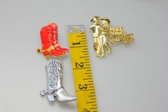 Cowgirl Brooch Lot western boot spur rhinestone enamel cowboy country dance HL8