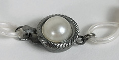 Vintage White Baroque Pearl Bracelet 8.5 In Silver Tone Box Clasp Beauty Nature