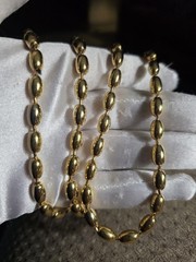 Vintage Goldtone Beaded Monet 36 In Necklace Signed
