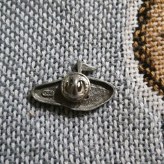 Vintage Golf JJ Jonette Pewter Military Clutch Pin 1.25 In
