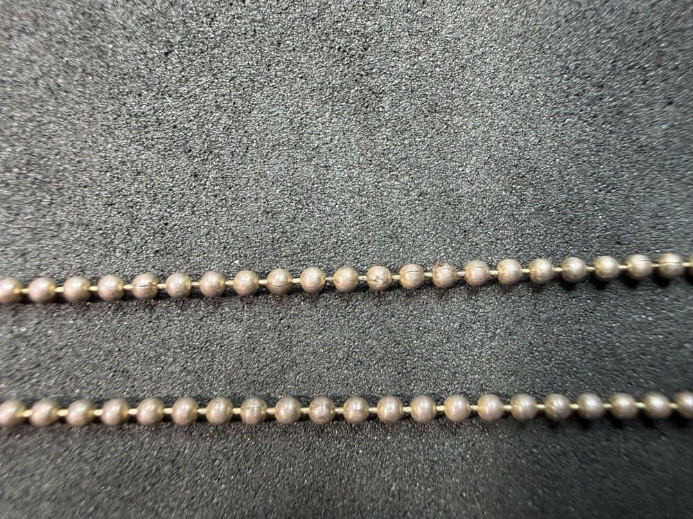 3.11g Vintage Sterling Silver 925 Ball Bead Chain Necklace 18 in M
