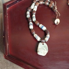 3 Vintage Beaded Necklaces – Tribal – Wood, Glass & Stone –