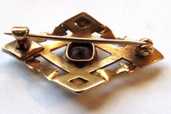 Antique Appraised 1920-30s Natural Seed Pearl Almandine Garnett 14K Gold Brooch