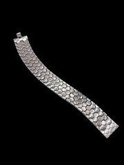 Vintage Crown Trifari Honeycomb Bracelet Mesh Geometric Hexagon Link