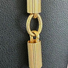 Vintage Gold Tone Geometric Bar Link Chain Long Lariat Necklace Tassel 40”