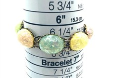 CORO Pegasus Confetti Bracelet Cabochon Pastel Lucite Vintage Gran Retro Dainty