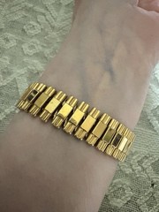 Vintage Bretton 1/20 12k Gold Filled Top Stainless Bottom Expandable Bracelet