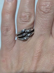 VINTAGE STERLING SILVER POD OF 5 DOLPHINS SIZE 8 RING 2.5MM BAND 925 DOLPHIN