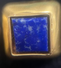 Vintage Lapis Lazuli Clip On Earrings Gold-Tone – 15 grams – Carlisle