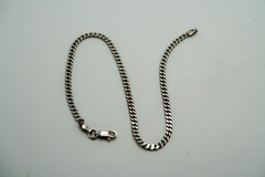 Vintage Sterling Silver 9.75″ x 3mm Curb Chain Bracelet JB47