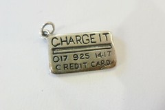 VINTAGE STERLING SILVER CHARGE IT CREDIT CARD CHARM