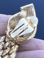 Vintage Ciner? Crystal Rhinestone Statement Drop Hinged Clip on Earrings 3″ Long