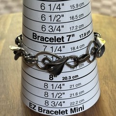 Vtg Sterling Calla Lily 5 Link 7″ Bracelet Mid Century Nouveau Revival 26.5g