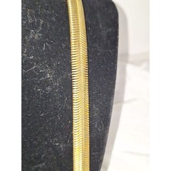 Omega Style Vintage Women’s Necklace Thick Herringbone Mob Wife Gold Tone