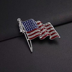 American Flag Brooch 250 Years Anniversary 4th Of July Independent Day Lapel Pin