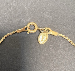 Vintage Avon Gold Tone Station Beaded Chain Bracelet Minimalist Dainty 7.25″