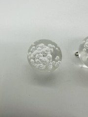 German Lucite Ball Pendants, Controlled Bubble, Bubble Pendant, 25mm Set of 5