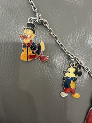 vintage sterling silver Disney Charm Necklace Mickey Mini Mouse Goofy Etc