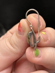 SILPADA Hammered 925 Sterling Silver Square EARRINGS LABRADORITE Stone Marked