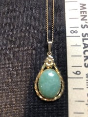 Sorrento Amazonite necklace signed dainty chain