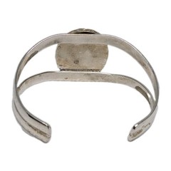 Vintage Taxco Mexico Sterling Silver Abalone Cuff 39g
