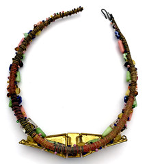 UNIQUE MIXED MEDIA ARTISAN STATEMENT NECKLACE
