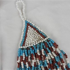Vintage Necklace Costume Jewelry Seed Beads Statement Piece Ethnic Hippie Retro
